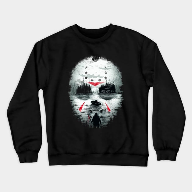 Friday Night Terror Crewneck Sweatshirt by DANDINGEROZZ